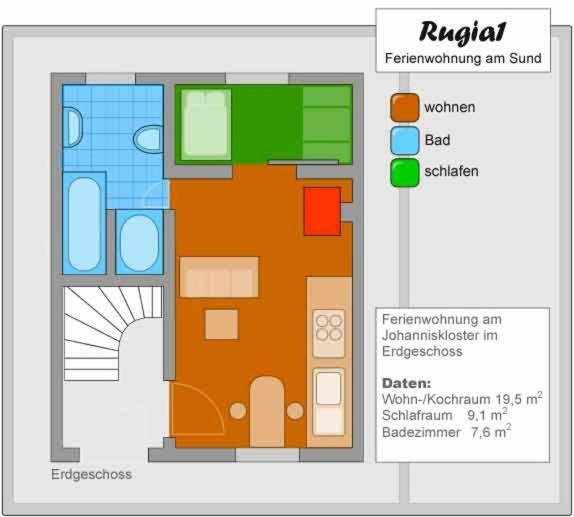 Apartamento Rugia 1 Stralsund Exterior foto